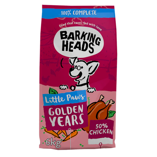 Barking Heads Little Paws Golden Years Chicken Dog Food 6kg