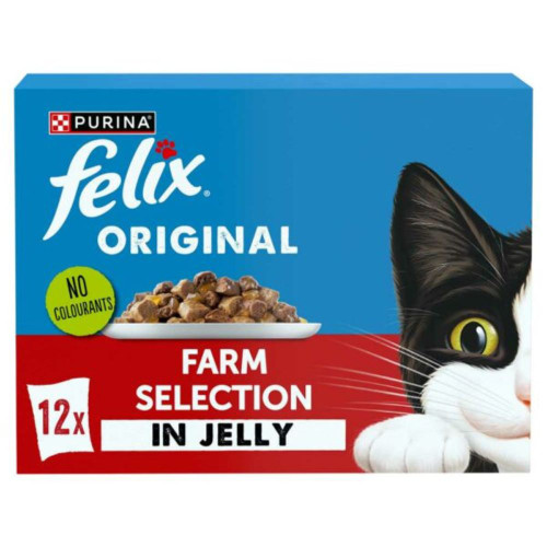 Felix Farm Selection in Jelly Cat Food 12x85g