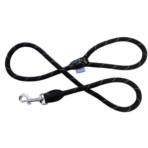 Hem & Boo All Weather Mountain Rope Trigger Dog Lead - Black Hem & Boo All Weather Mountain Rope Trigger Dog Lead - Black