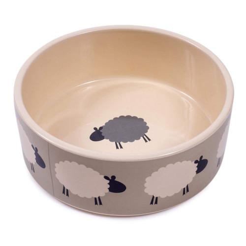 Petface Sheep Ceramic Dog Bowl