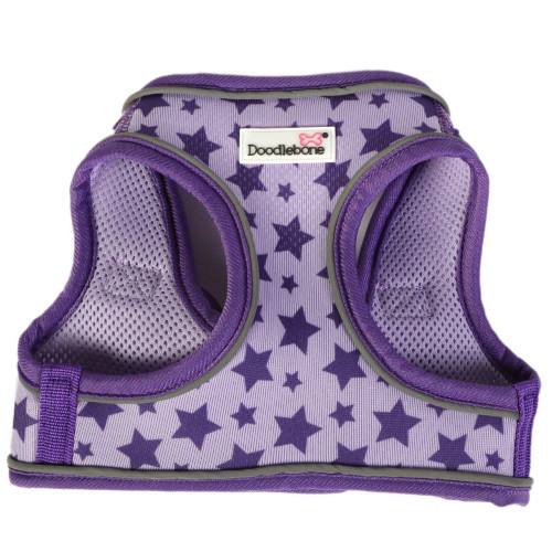 Doodlebone Snappy Dog Harness Violet Stars