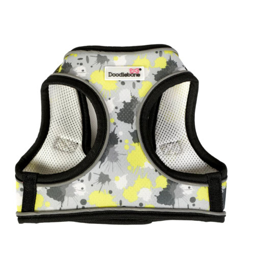 Doodlebone Snappy Dog Harness Neon Paint Splat