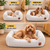 Petface White Plush Oval Dog Bed