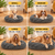 Fleece Charcoal Arrows Quilted Dog Mattress