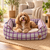 Petface Check Square Grey Windowpane Dog Bed