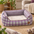Petface Check Square Grey Windowpane Dog Bed