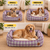 Petface Check Square Grey Windowpane Dog Bed