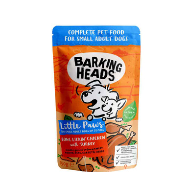 Barking Heads Little Paws Bowl Lickin Chicken Turkey Wet Dog