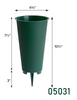 05131* Flat Bottom Plastic Large (36) 4.8" 8" 3" Green