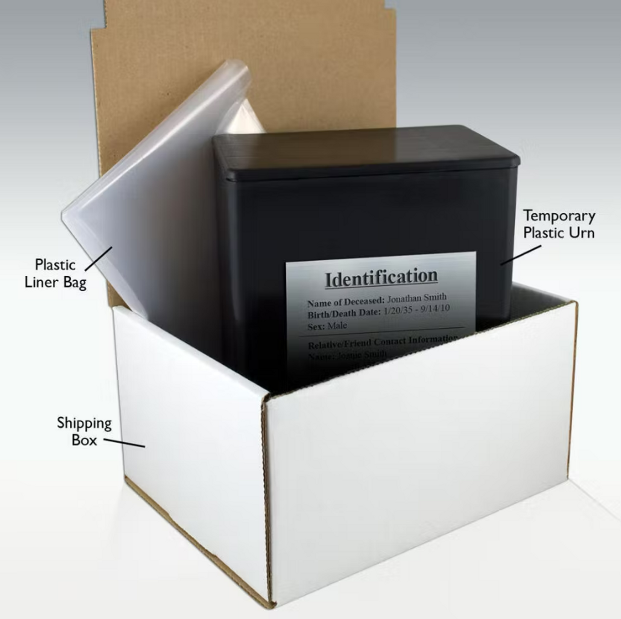 Temporary Cremation Urn Package