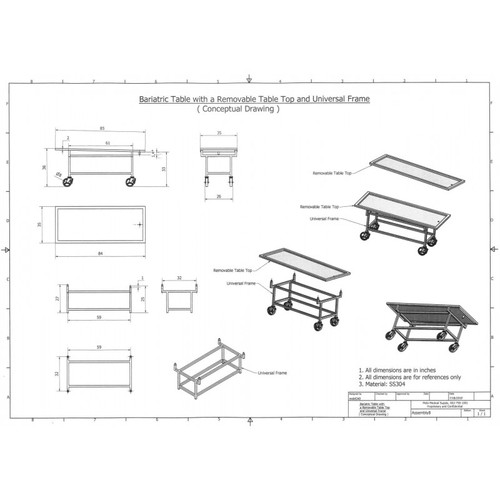 Over-Sized Bariatric Autopsy Trolley Over-Sized Bariatric Autopsy Trolley