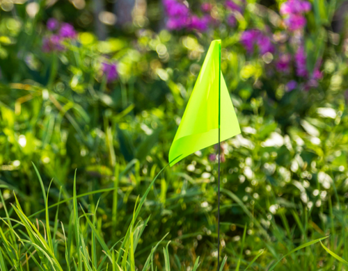 Plain Vinyl Marking Flags 4" x 5"