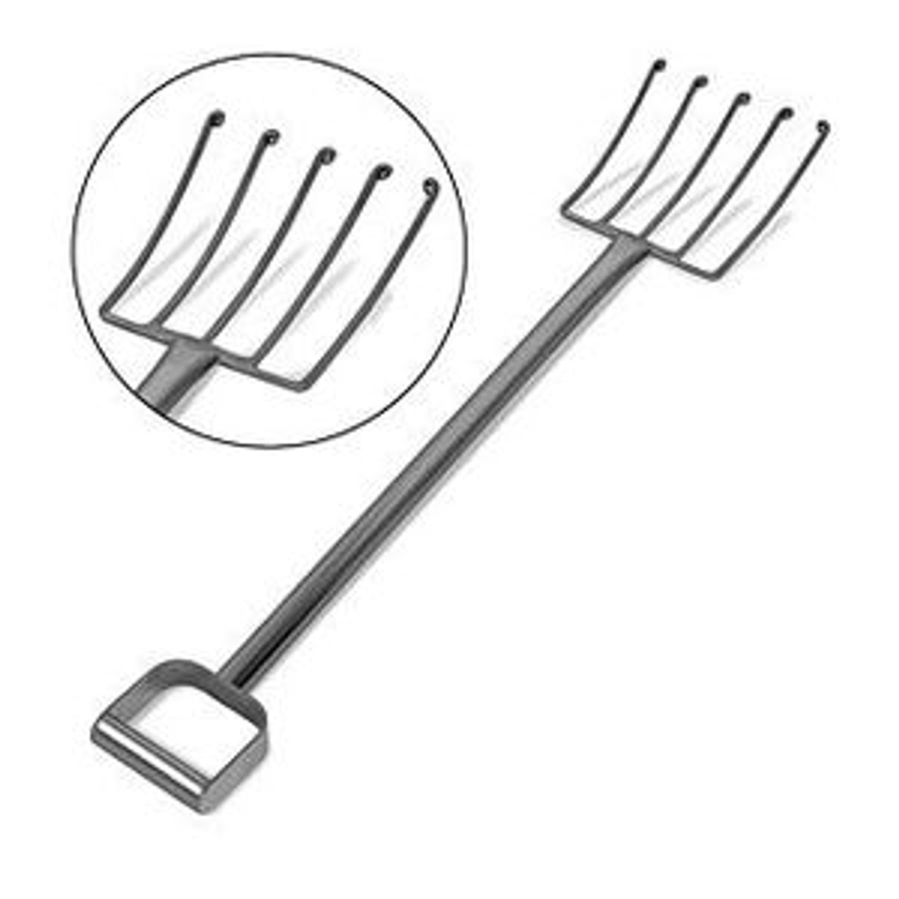 SANI LAV 2076 Stainless Steel Cheese Fork with Curled Tines