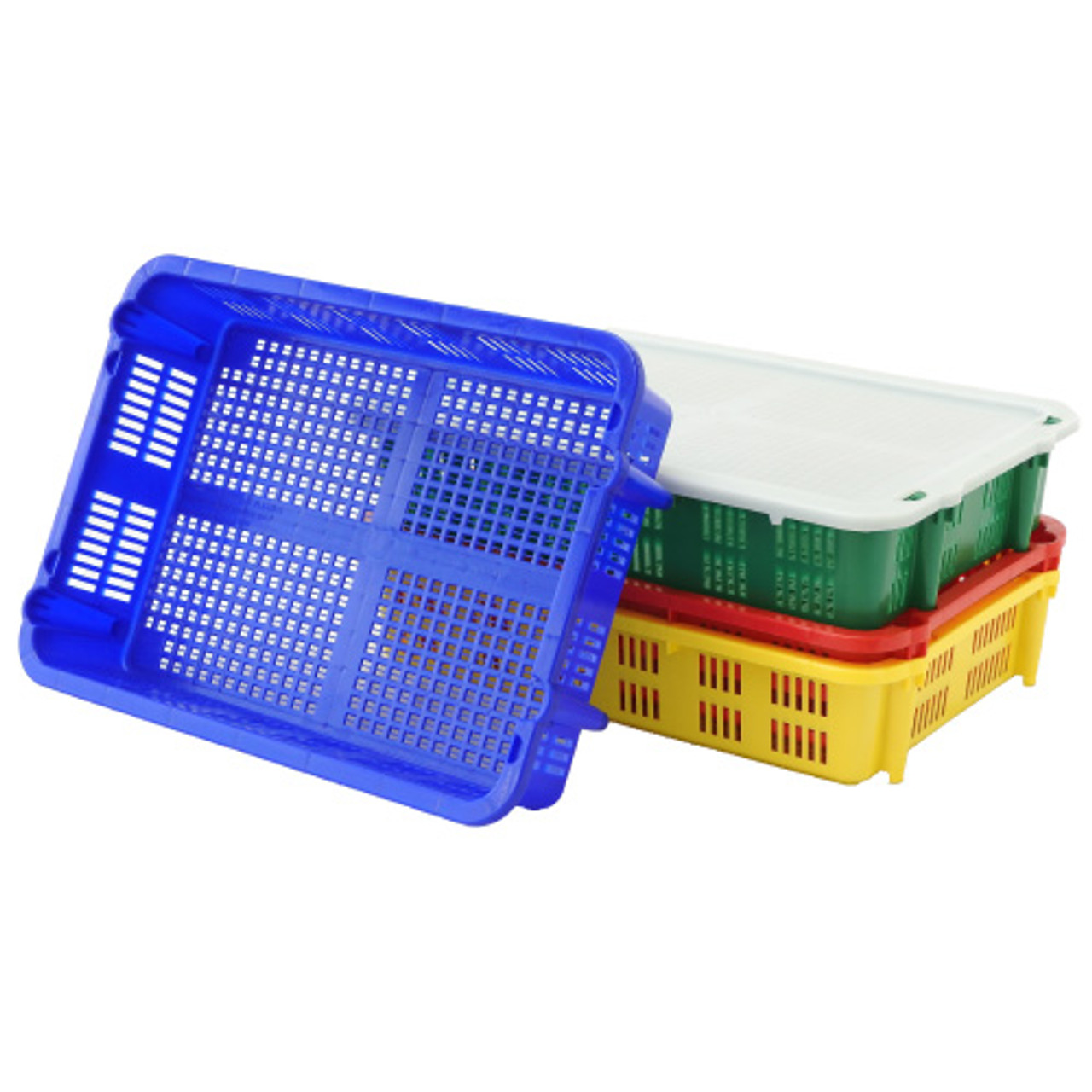 Plastic Produce & Fish Tray with Lid