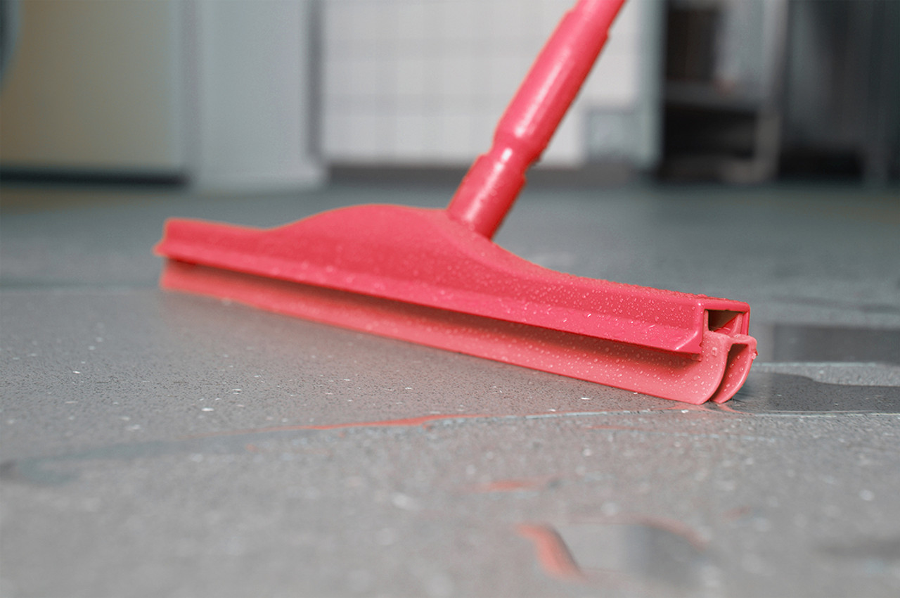 Colored Floor Squeegee - Rubber, 24, Red