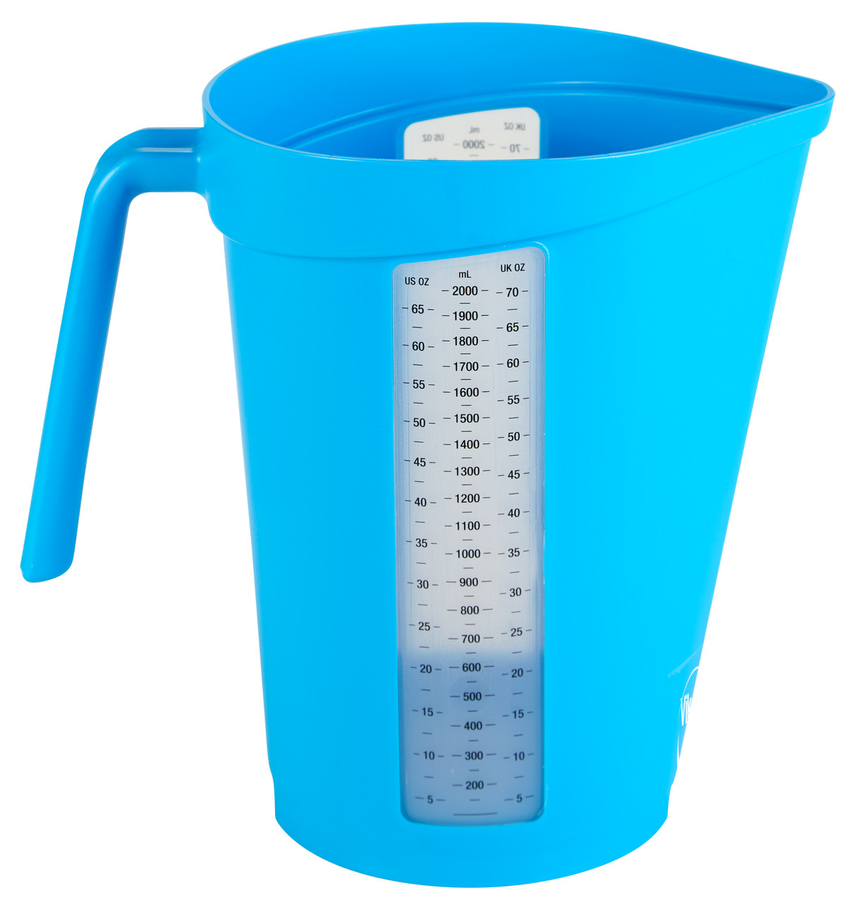 Wholesale Plastic Pitcher- 1 Gal.- Clear/Blue CLEAR/BLUE