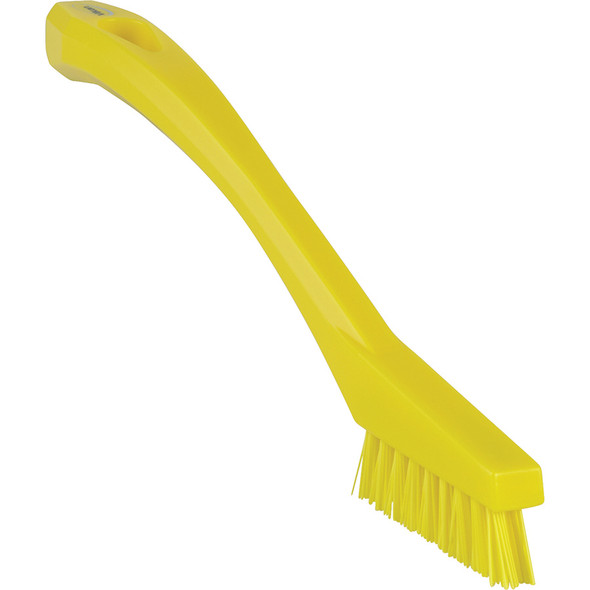 Vikan 41956 Narrow Utility Brush- Extra Stiff, Yellow