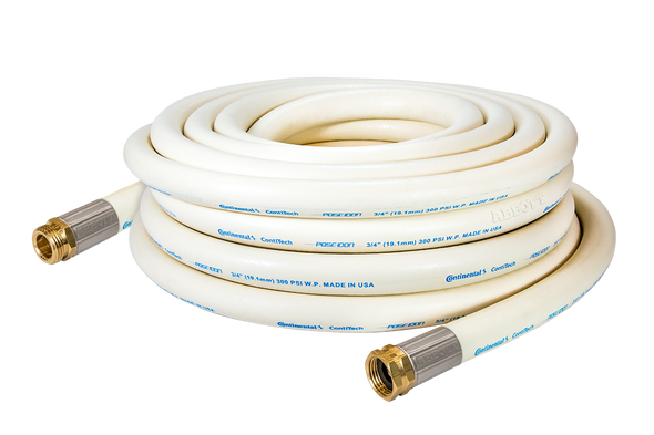 25 Ft. Fortress 300 White Wash-Down Hose Assembly Coil