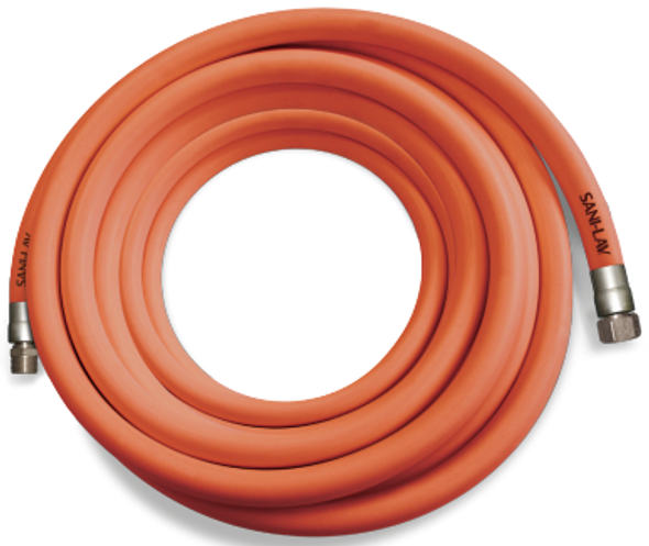 SANI-LAV H753 75 Ft. White Premium Wash-Down Hose with Stainless Steel Fittings