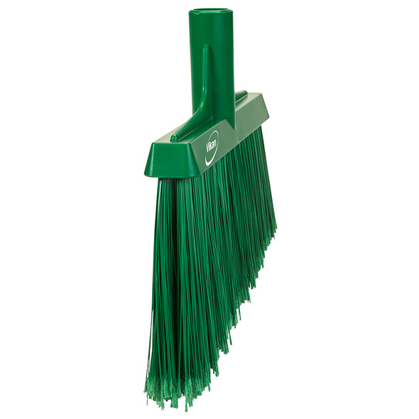 Vikan 12" Split Bristle Angle Broom (Edge View)