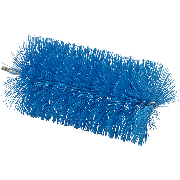 Vikan  5391 3.5" Pipe Brush for Flex Rod in Blue (Angle View)