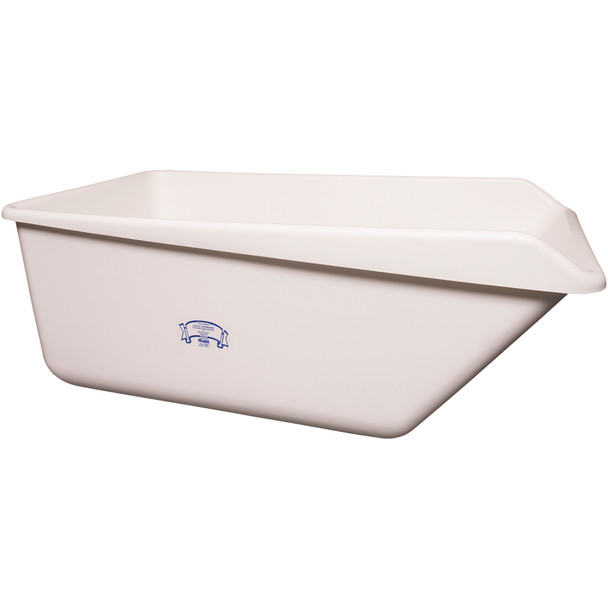 Large Angled Dump Tub in White