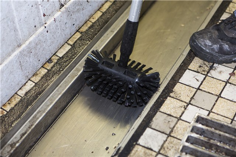 Vikan 5360 0.6 Stiff Drain Cleaning Brush - FDA-Compliant