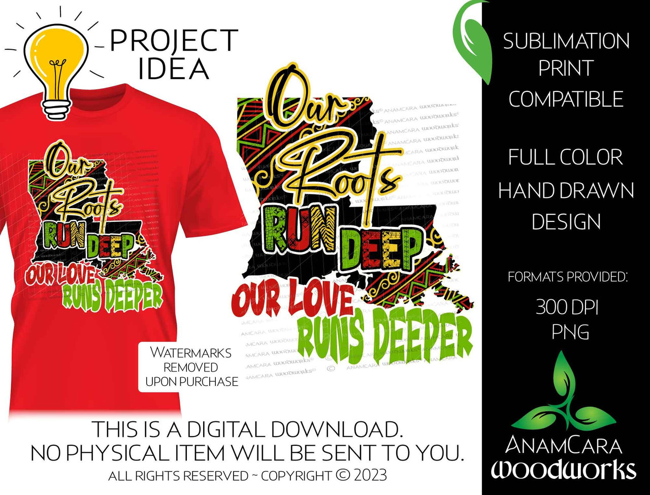 Our Roots Run Deep-Template | SVG Cut or Print Art| AnamCaraGraphics