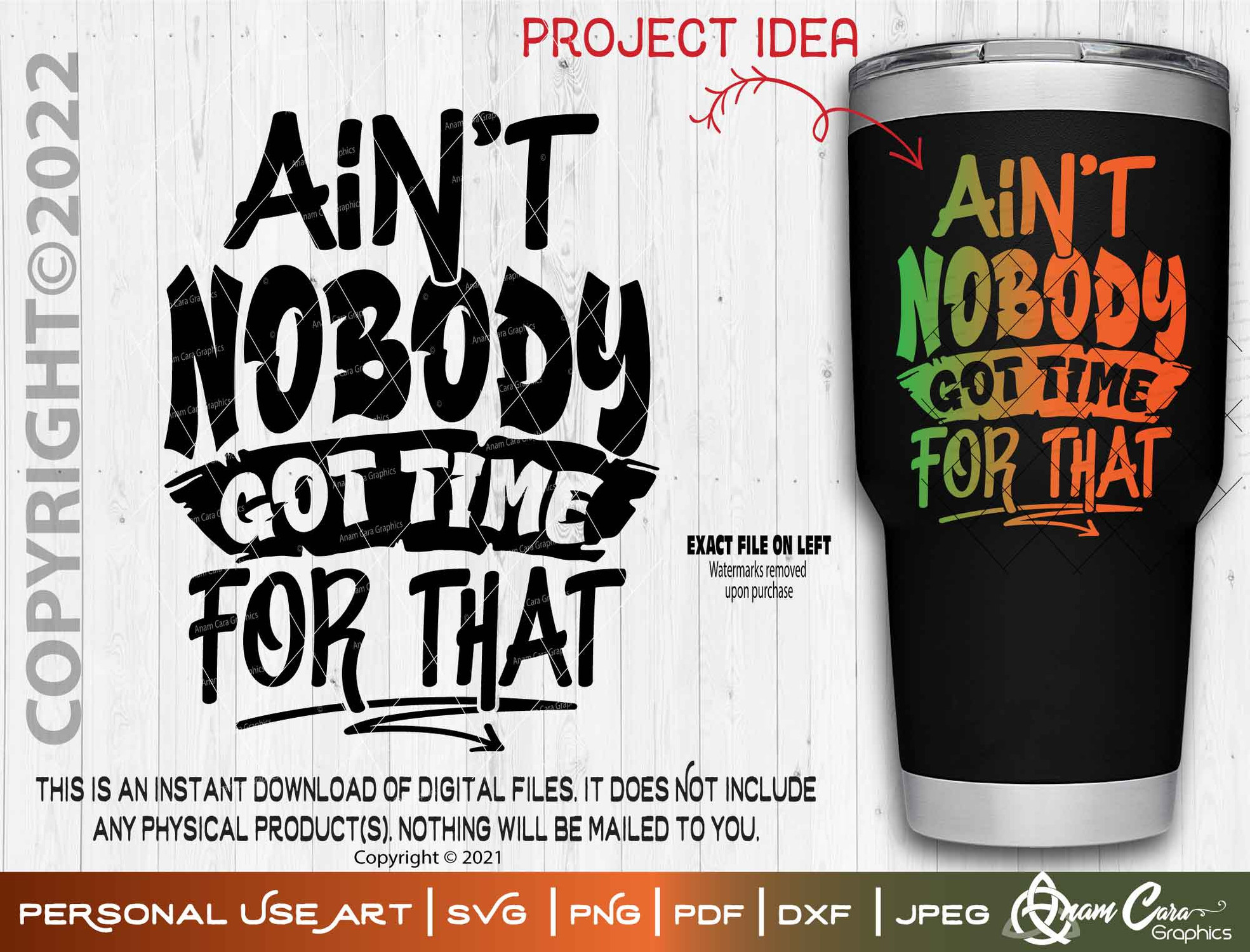 Ain't Nobody Got Time for that Funny SVG Mug