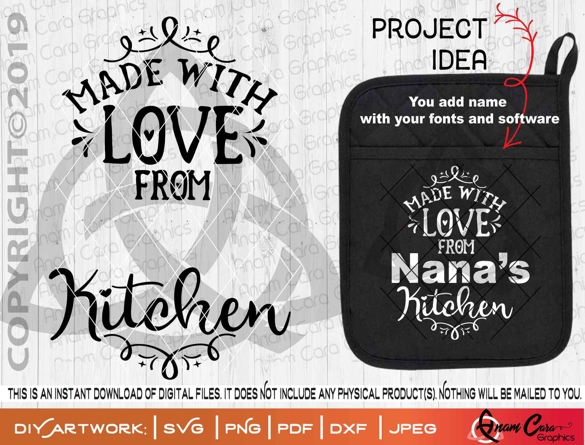 Made with love from ___ Kitchen Open Template