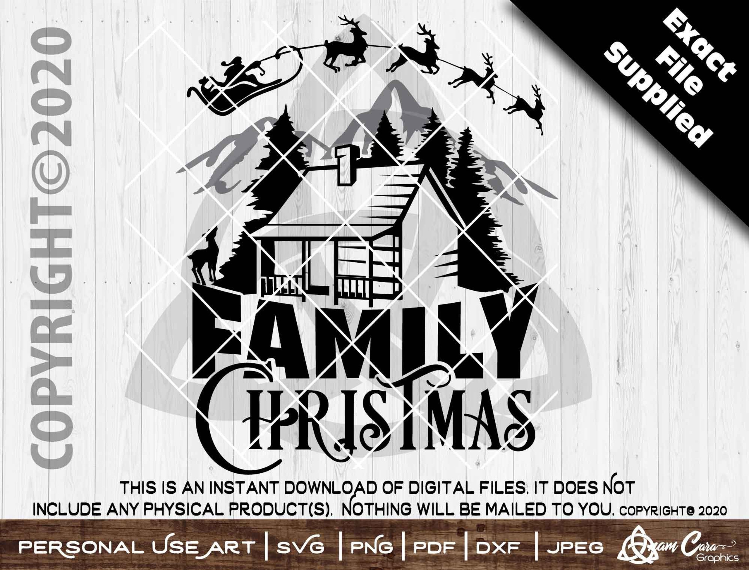 Family Christmas | SVG Cut or Print Art| AnamCaraGraphics