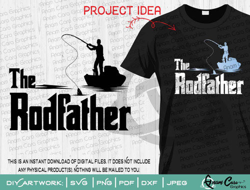 The Rodfather Fishing SVG