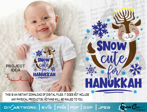 Snow Cute for Hanukkah