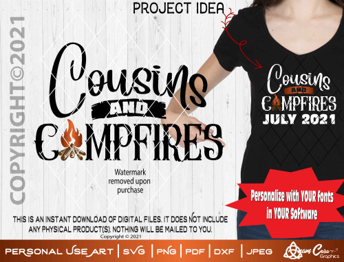 Cousins and Campfires | Cousins Camping Trip | High Quality SVG