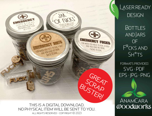 Fuck Jars and Bottles Laser Ready Design