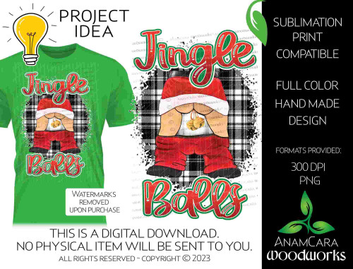 Jingle Balls Funny Adult Santa 4c Digital Design