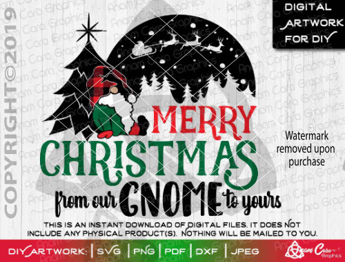 Merry Christmas from our Gnome to Yours - Buffalo Plaid