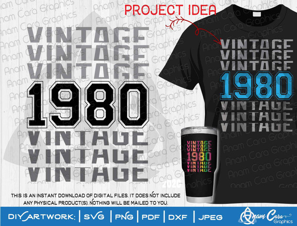 Vintage 1980 40th Birthday Retro