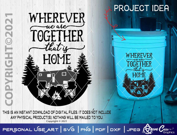 Wherever We are Together That is Home Fifth Wheel Camper