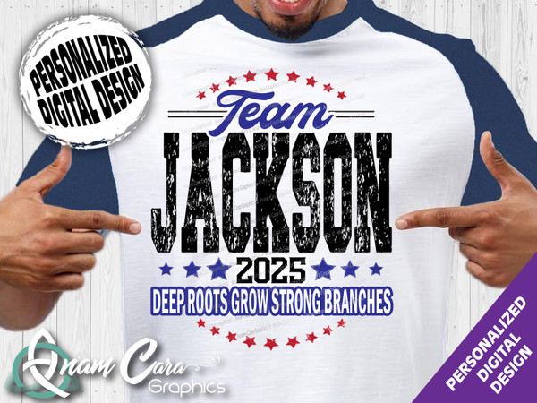 Vintage Team Deep Roots Grow Strong Branches Sports Themed Family Reunion Design