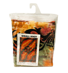 TRIBAL SMALL KNOT WALL TAPESTRY IS 55IN X 85IN.