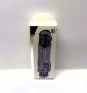 CHUBBY FUN SOFT VIBE 8in L x 2.25 DIA PURPLE ADAM AND EVE 1