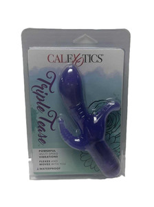 TRIPLE TEASE SOFT 3 WAY 6in VIBE WATERPROOF 2 AAA BATTERIES CALEXOTICS