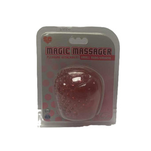 MAGIC MASSAGER RED PLEASURE ATTACHMENT FOR MASSAGE WAND. SMOOTH SMALL NUBS