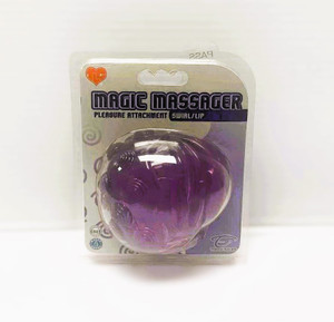 MAGIC MASSAGER PURPLE PLEASURE ATTACHMENT FOR LARGE MASSAGE WAND. SOFT SWIRL LIP