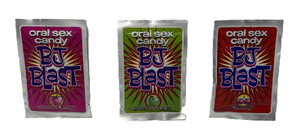 BJ BLAST ORAL SEX CANDY GREEN APPLE STRAWBERRY AND CHERRY BY PIPEDREAM
