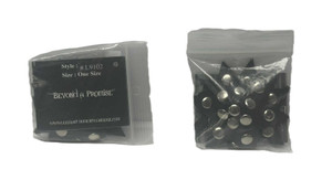 BEYOND A PROMISE QUAILITY BLACK LEATHER PASTIES WITH STUDS. BLACK STAR LEATHER PASTIES, VERY LIMITED SUPPLY!!