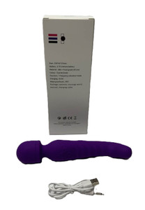 THIS 9in COMBO INCLUDES MASSAGE WAND HEAD ON ONE END AND A SOFT G SPOT TOOL ON THE OTHER END. MULTIPLE FUNCTIONS, DUAL MOTORS, HEATED TIP AND RECHARGEABLE. LIMITED SUPPLY, SOLD AS A NOVELTY ONLY.