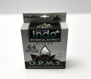 OPMS KRATOM SILVER INDO SILVER white vein 64 capsules 38.4grams