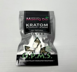 OPMS KRATOM SILVER MAENG DA SILVER Green vein 60 capsules 36grams
